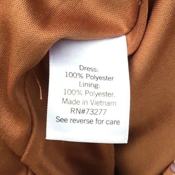 Nine West Feather Marks Georgette Collared Pleated along Sleeves Dress Small - Picture 9 of 9